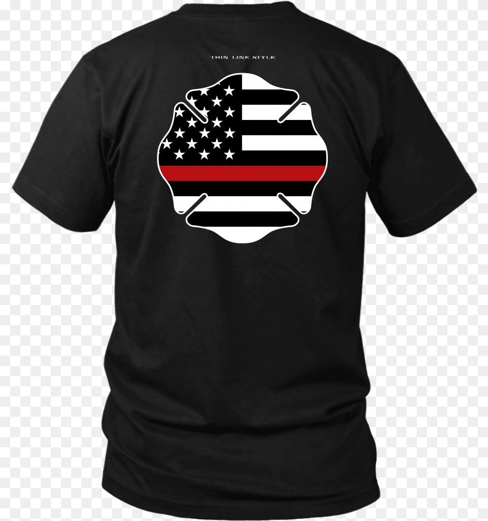 Maltese Cross Firefighter Thin Red Line Shirt Bts Hangul T Shirt, Clothing, T-shirt Png Image