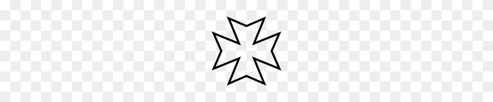 Maltese Cross Icons Noun Project, Gray Free Png