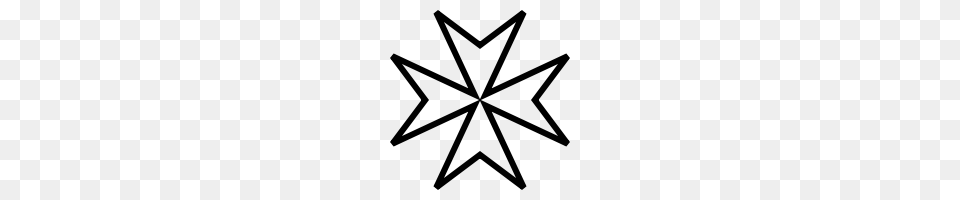Maltese Cross Gray Png Image