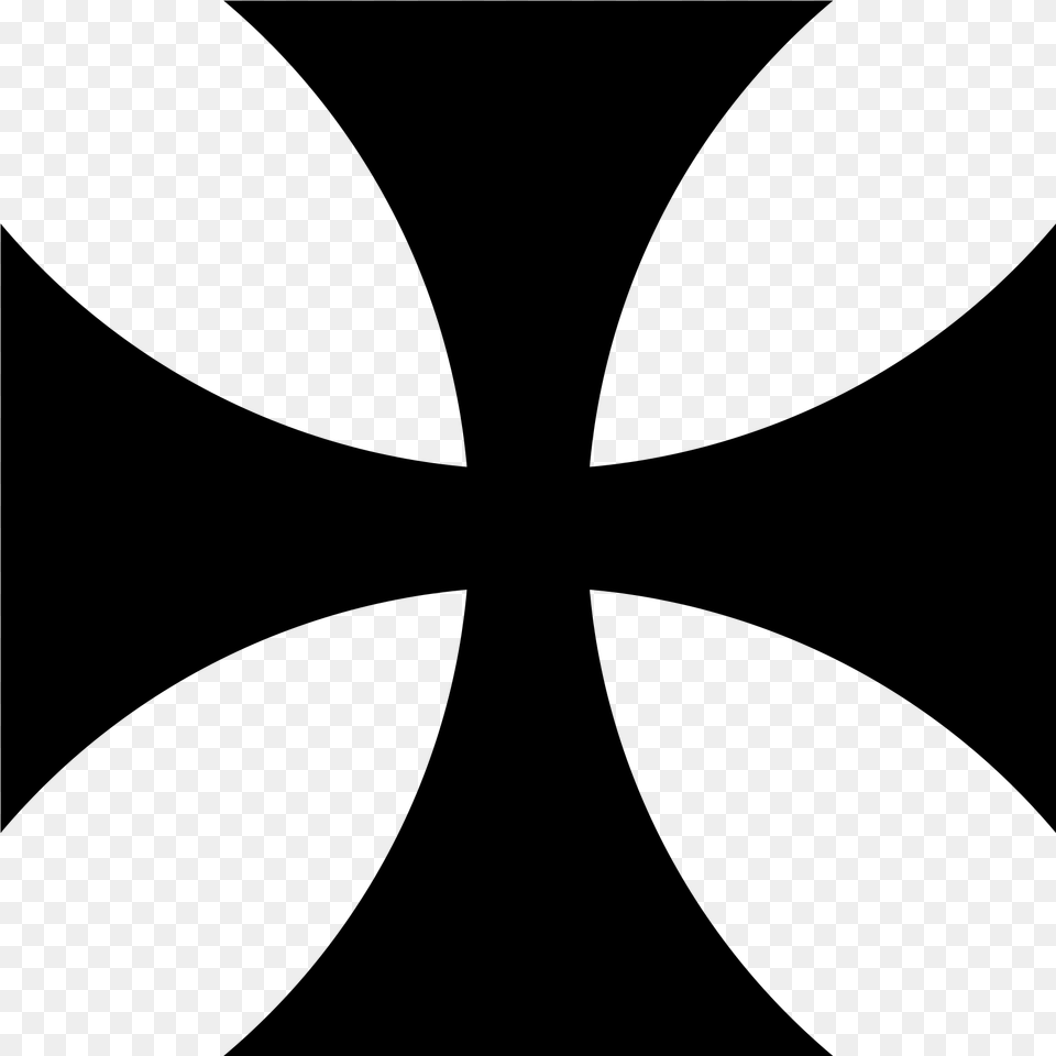 Maltese Cross Symbol, Gray Png Image