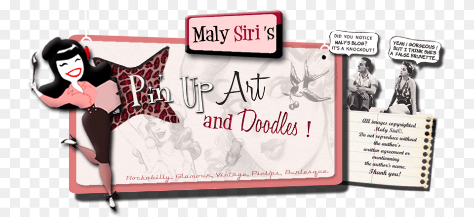 Maly Siri S Pin Up Art Flyer, Book, Publication, Person, Comics Free Png Download