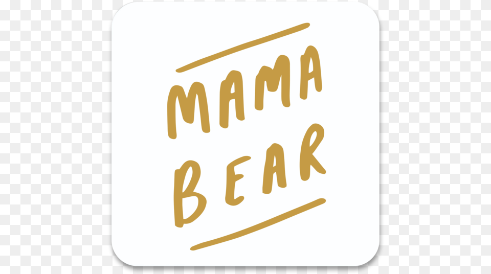 Mama Bear Coaster Calligraphy, Text Png