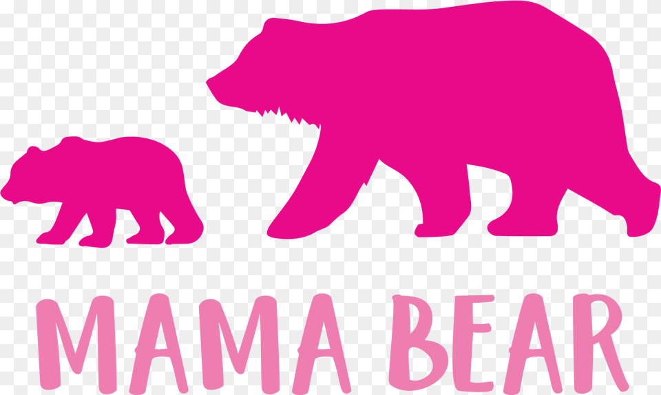 Mama Bear Cutting Files Svg Dxf Pdf Eps Included Small Bear Silhouette, Animal, Mammal, Wildlife, Fish Free Transparent Png