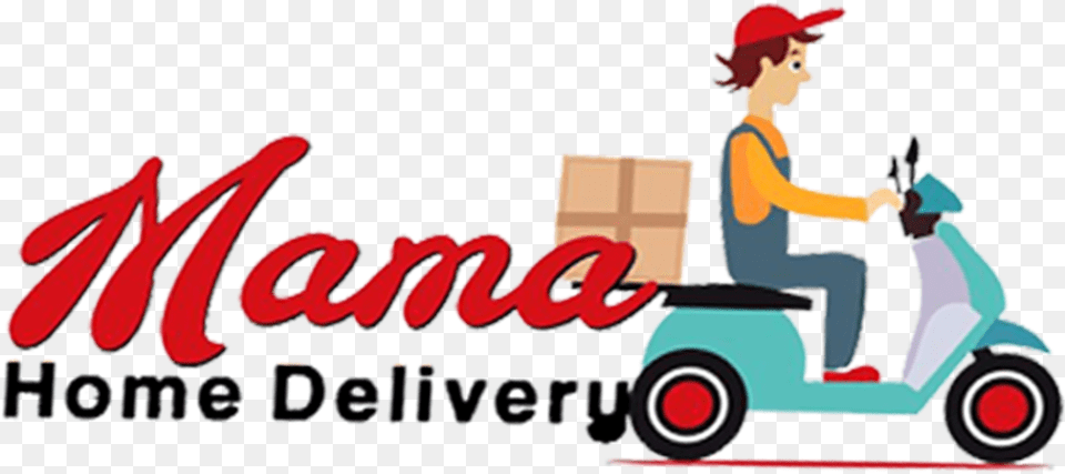 Mama Home Delivery Delivery, Person, Wheel, Machine, Device Png
