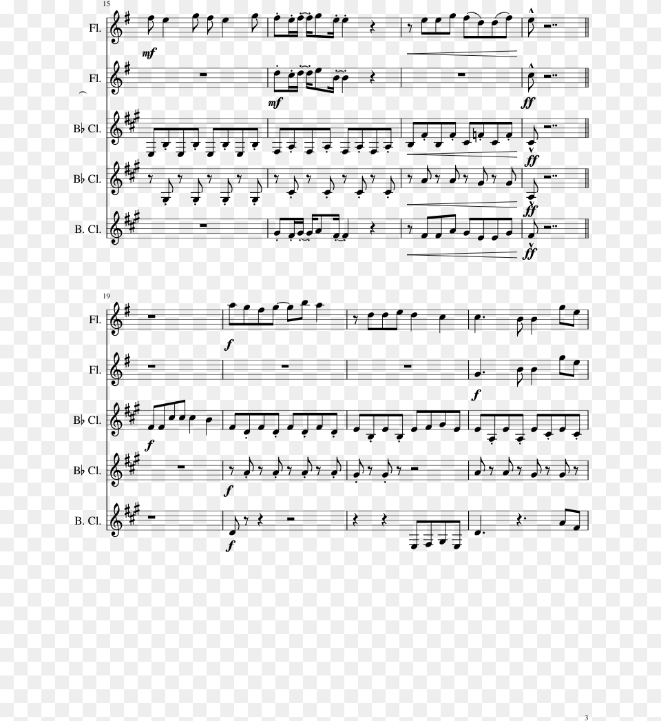 Mama Sheet Music Composed By My Chemical Romance 3 Pumped Up Kicks Alto Saxophone Sheet Music, Gray Free Png Download