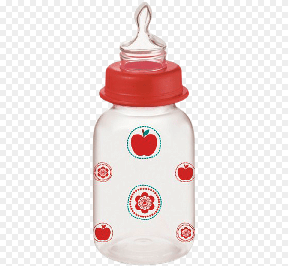 Mamadeira Nature Pp Vermelha Ortoflex 125ml Multikids, Jar, Bottle, Shaker, Water Bottle Png Image