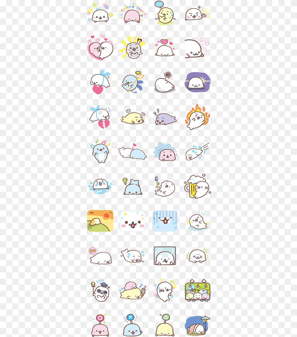 Mamegoma Line Stickers For Android Iphone Etc Cow With White Background, Book, Comics, Publication, Face Free Png Download