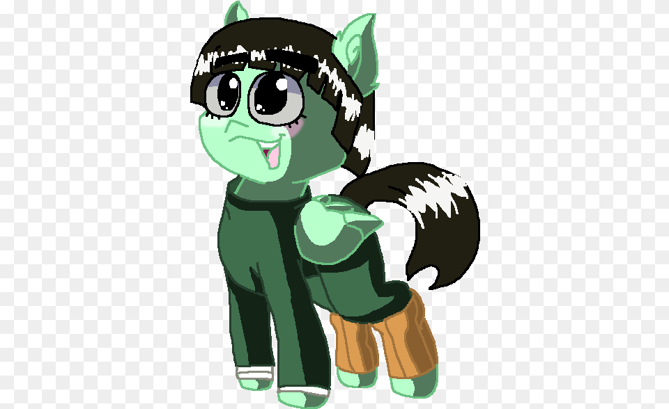 Mammal Clipart Pony Might Guy Rock Lee Transprent, Book, Comics, Publication, Face Free Png Download