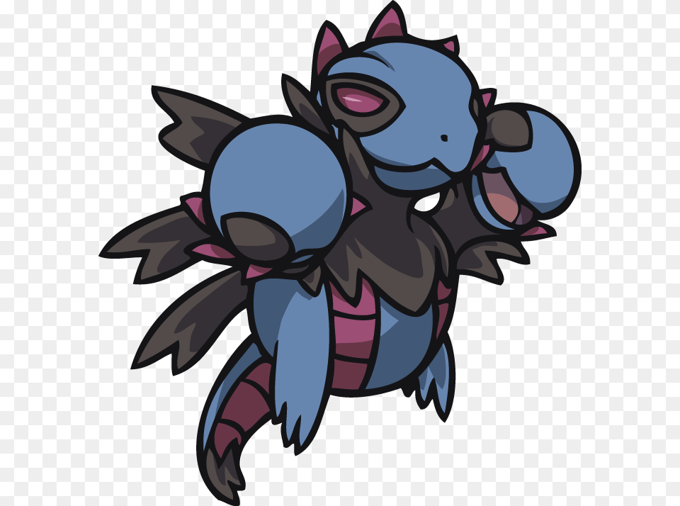 Mammal Fictional Character Vertebrate Horse Like Mammal Hydreigon Chibi, Berry, Blueberry, Food, Fruit Png Image