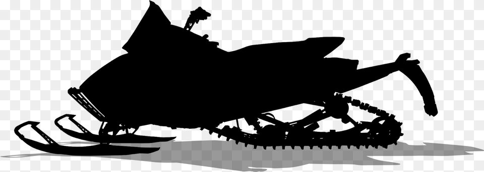Mammal Product Sled Clip Art Silhouette Arctic Cat Snowmobile Silhouette, Gray Free Transparent Png