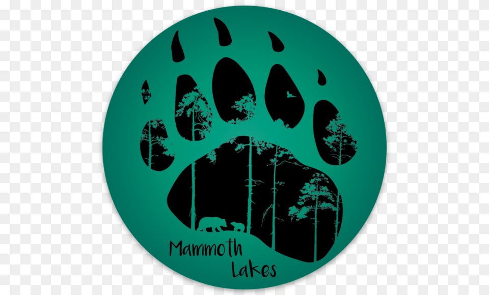 Mammoth Bear Paw Outdoor Decal Circle, Land, Nature, Outdoors, Plant Png