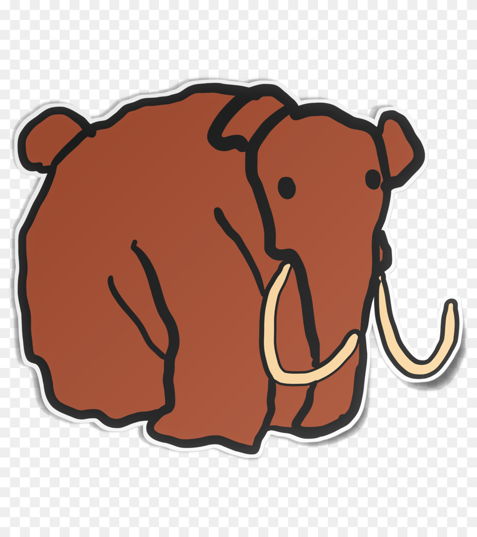 Mammoth Sticker, Animal, Elephant, Mammal, Wildlife Png Image