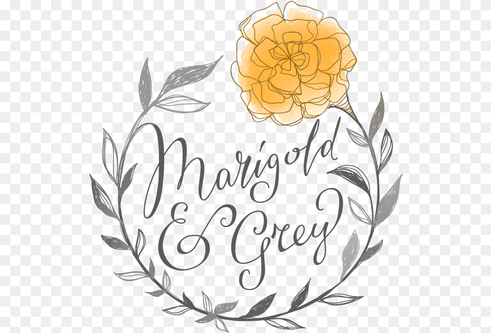 Mampg 01 Main Logo Marigold And Grey, Dahlia, Flower, Plant, Rose Png Image