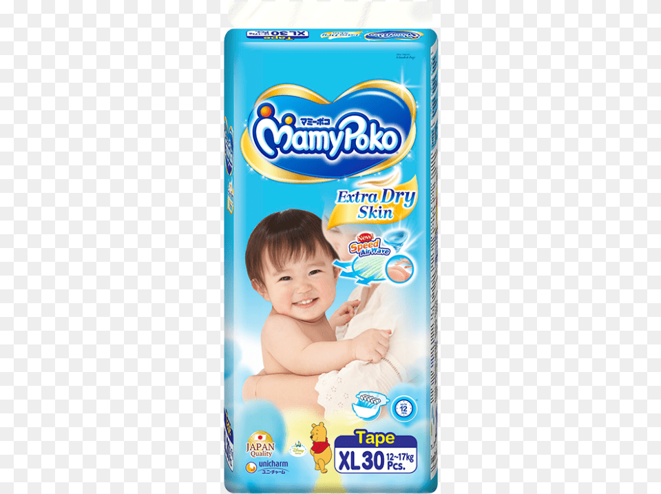 Mamypoko Extra Dry L Size, Baby, Person, Diaper Free Transparent Png
