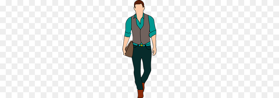 Man Vest, Clothing, Pants, Person Png Image