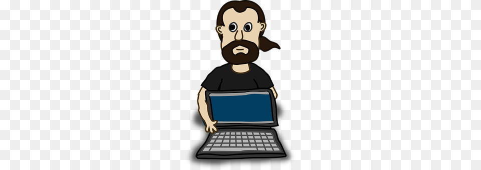 Man Computer, Electronics, Pc, Laptop Free Png Download