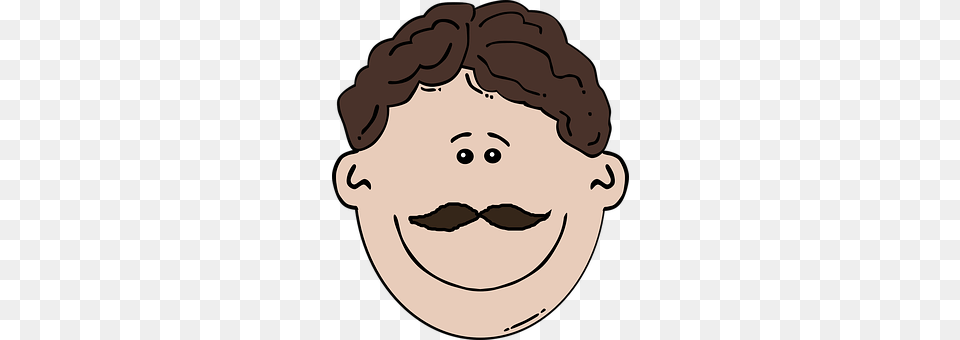 Man Face, Head, Person, Mustache Free Png