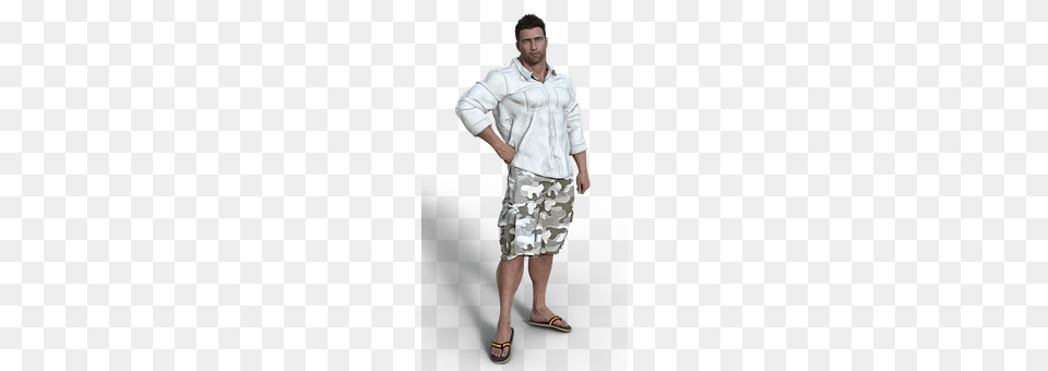 Man Blouse, Clothing, Footwear, Shorts Free Transparent Png