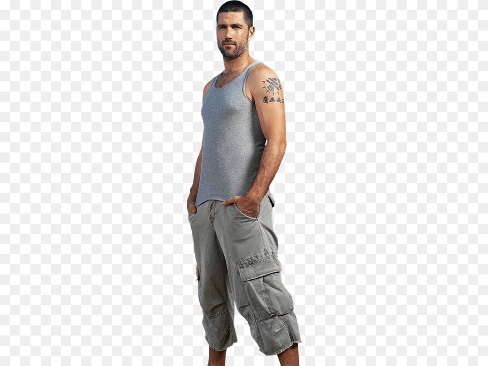 Man, Clothing, Undershirt, Shorts, Adult Free Png