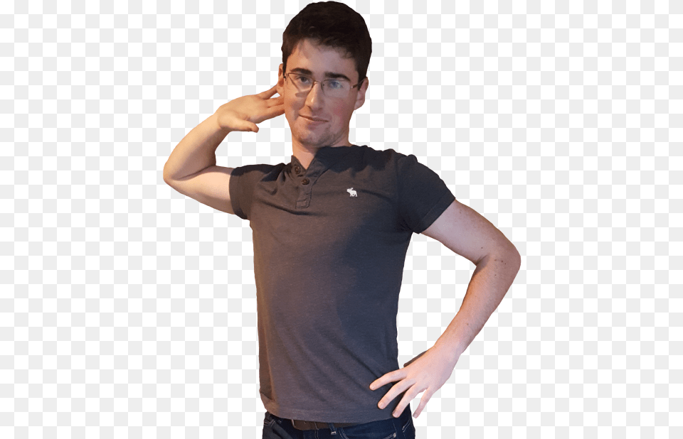 Man, T-shirt, Hand, Person, Finger Png Image