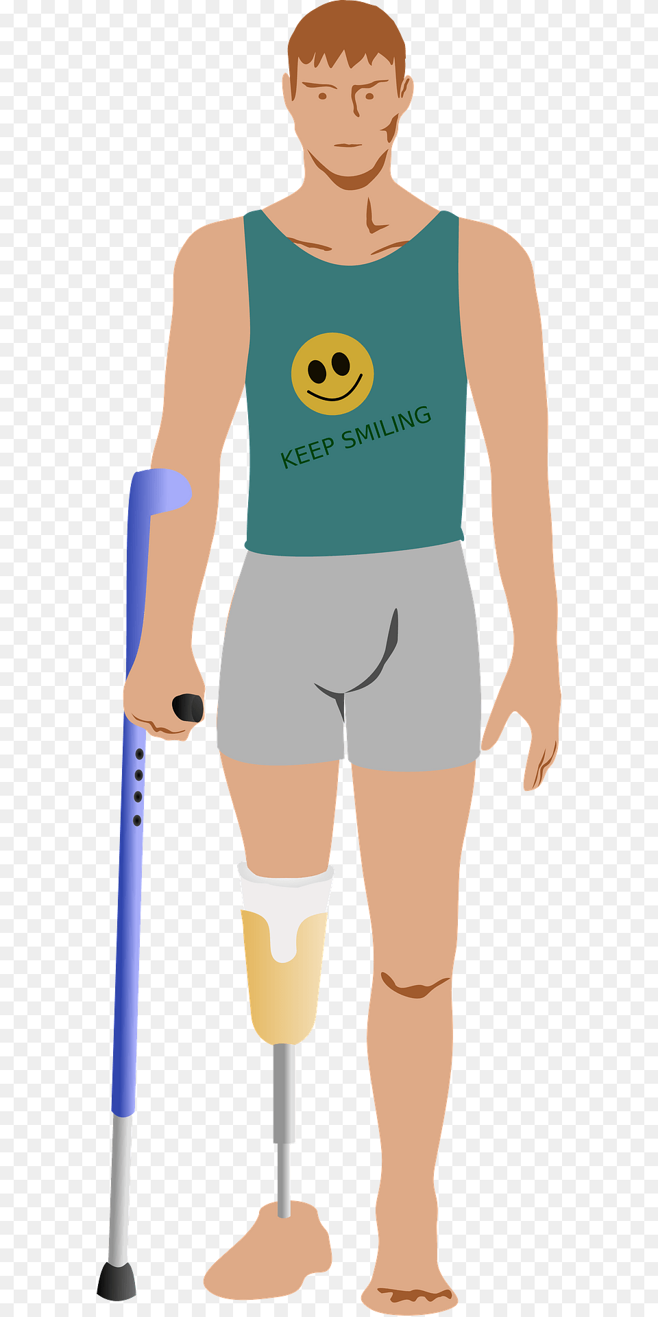 Man After Amputation Clipart, Boy, Male, Person, Teen Png Image