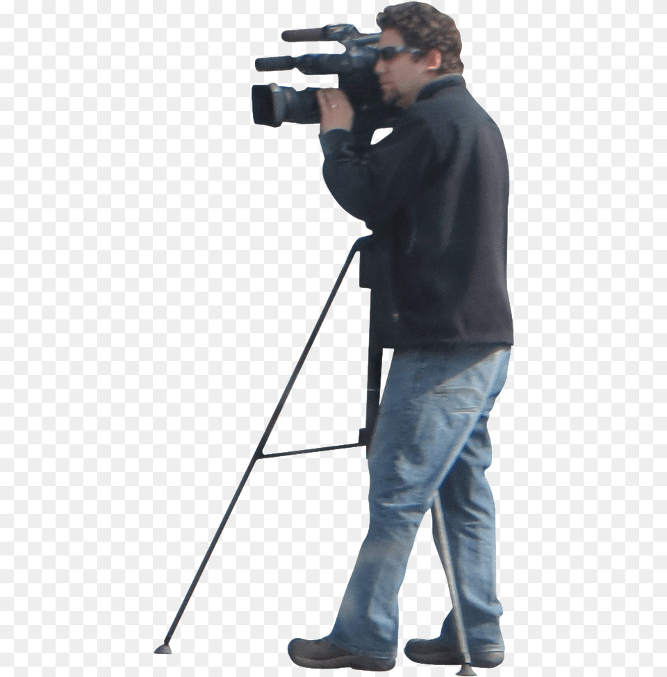 Man And Video Camera Camera Man, Photography, Photographer, Person, Adult Free Transparent Png