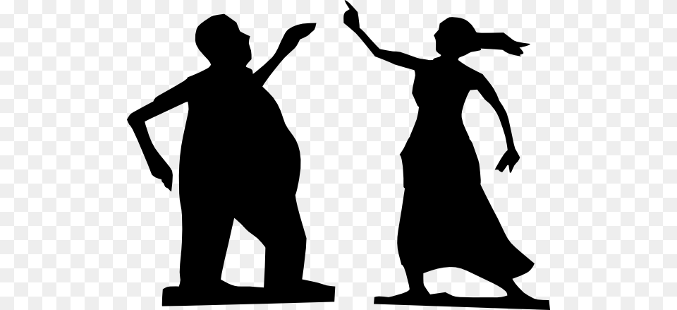 Man And Woman Dancing Silhouettes Clip Art, Silhouette, Adult, Female, Leisure Activities Free Png Download