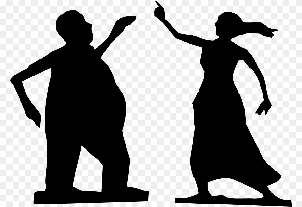 Man And Woman Dancing Silhouettes Svg Clip Arts Man And Woman, Gray Free Png Download