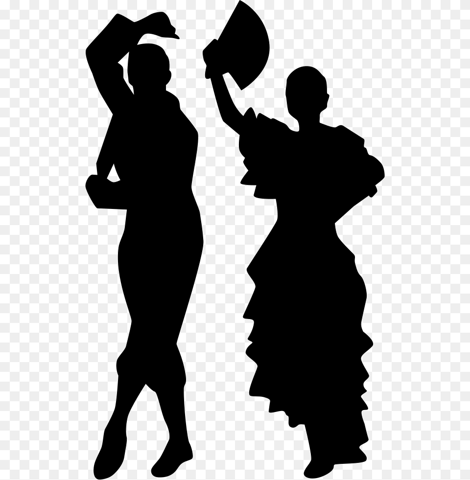 Man And Woman Flamenco Dance Silhouettes Comments Flamenco Dance Silhouette, Dancing, Person, People, Leisure Activities Free Png Download