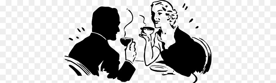 Man And Woman Having Coffee Together, Adult, Male, Person, Face Free Png