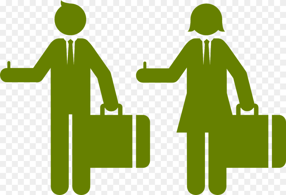 Man And Woman Hitchhiking Pictogram, Clothing, Coat, Person, Bag Png Image