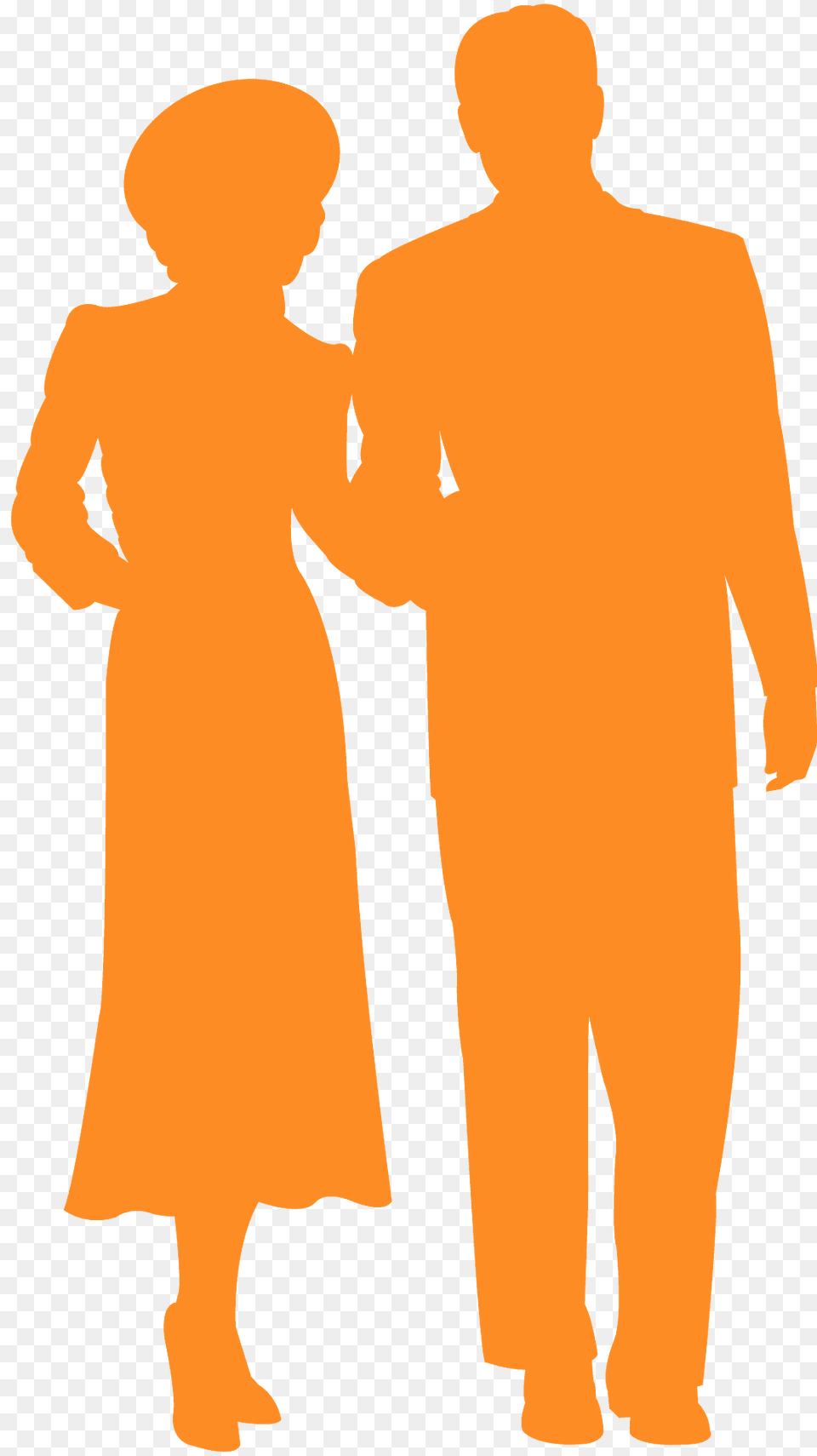 Man And Woman Holding Hands Silhouette, Person, Adult, Male, Clothing Png
