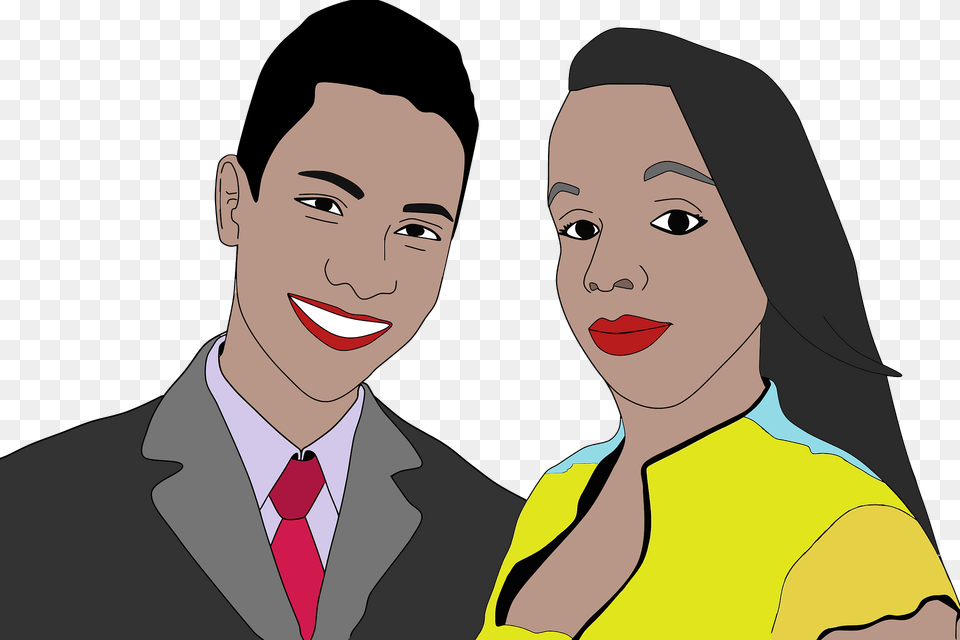 Man And Woman Portrait Clipart, Person, Male, Female, Adult Free Png Download