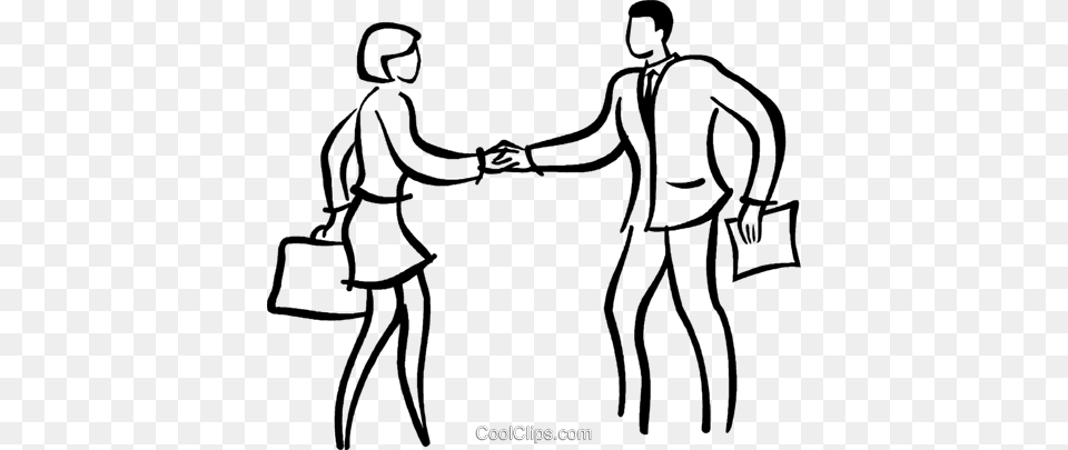 Man And Woman Shaking Hands Royalty Vector Clip Art, Person, Hand, Body Part, Adult Free Png