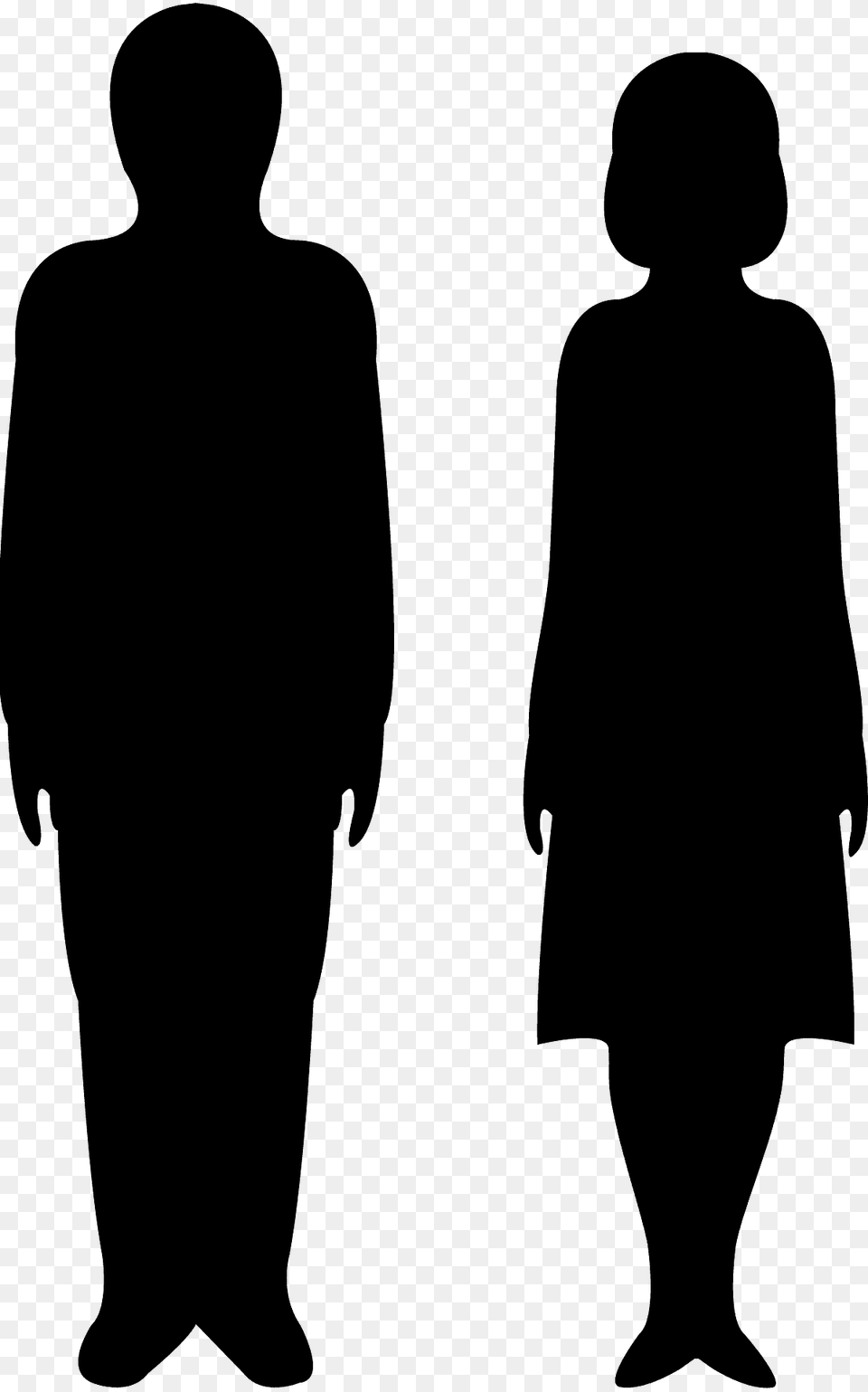 Man And Woman Silhouette, Adult, Male, Person, Head Png Image