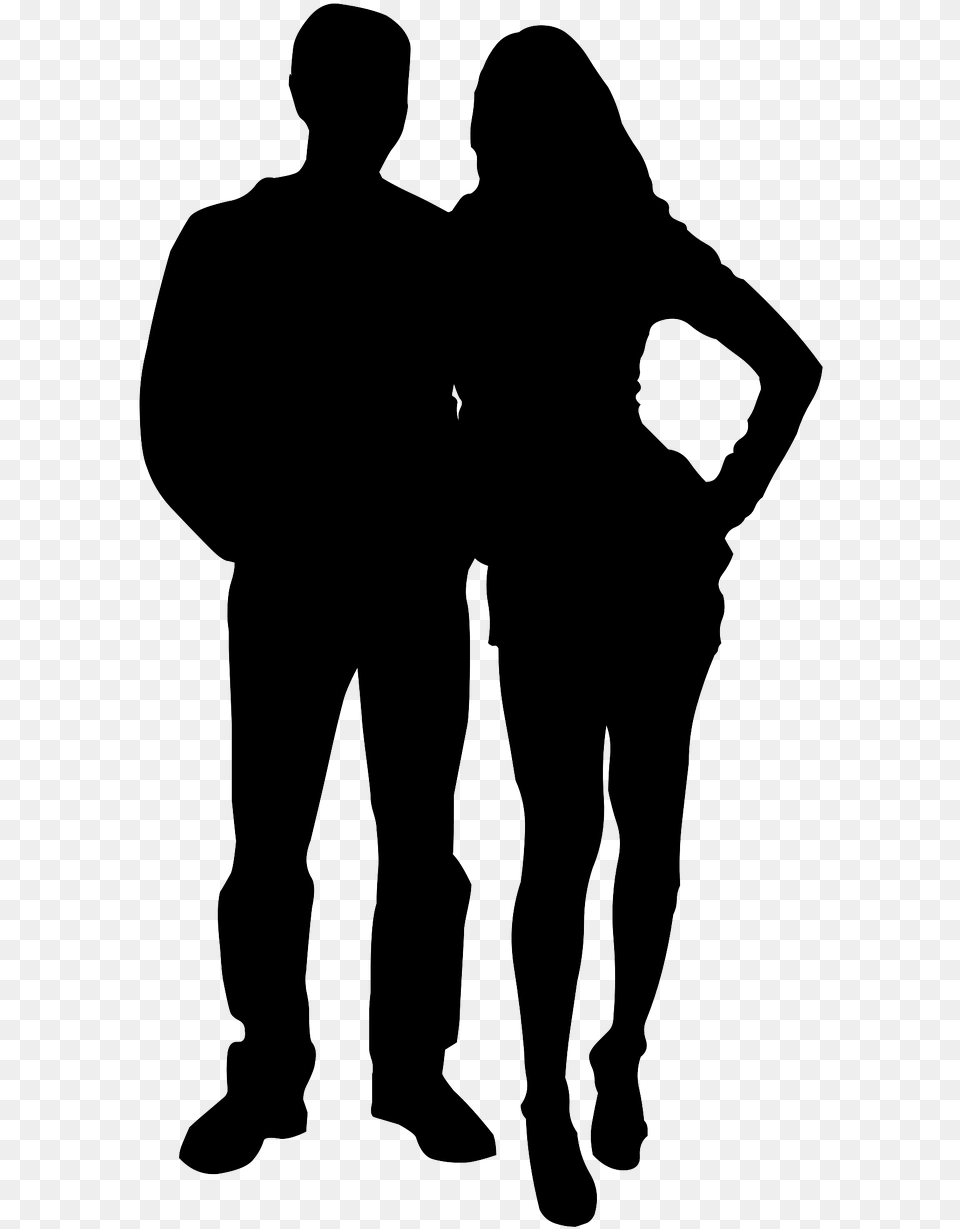 Man And Woman Silhouette, Adult, Male, Person, Clothing Free Png Download