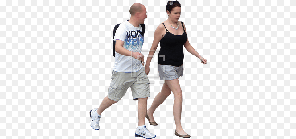 Man And Woman Walking Immediate Entourage People Walking For Photoshop, Clothing, Shorts, Footwear, Shoe Png