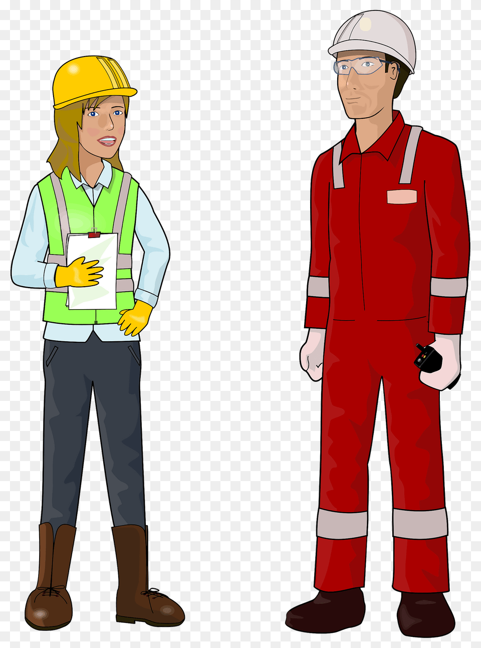 Man And Woman Workers Clipart, Worker, Person, Helmet, Hardhat Free Png
