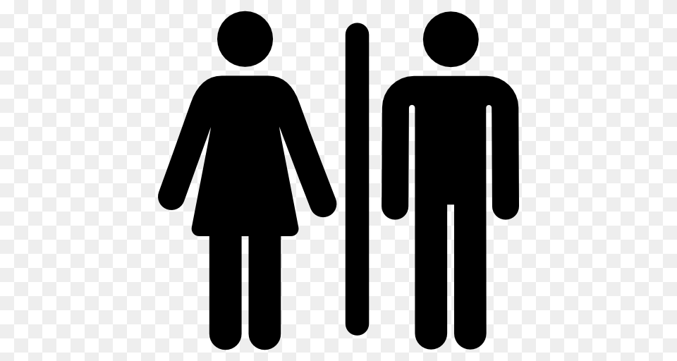 Man And Women Restroom Icon, Sign, Symbol, Person, Road Sign Free Png Download