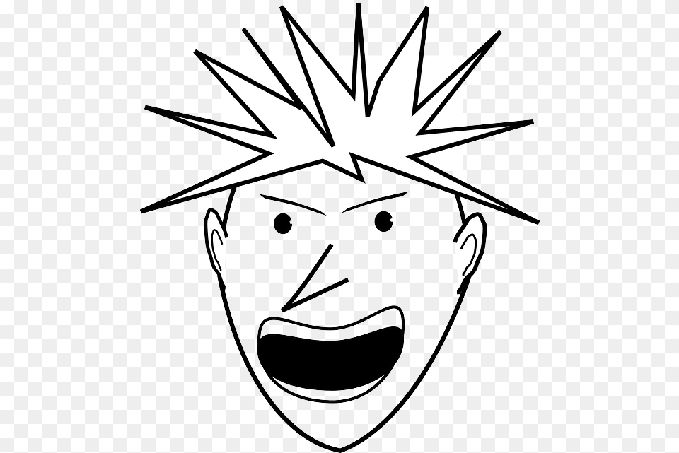 Man Angry Face Clip Art Black And White Angry Brother, Book, Comics, Publication, Photography Free Transparent Png