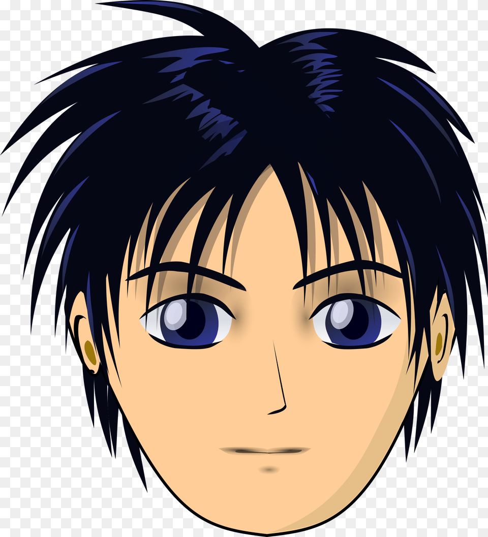 Man Anime Face Shorter Icons, Publication, Book, Comics, Adult Png Image