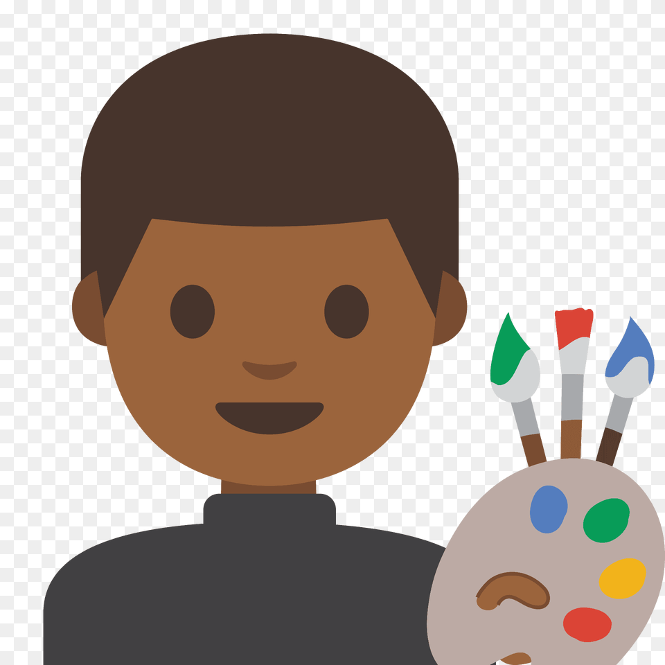 Man Artist Emoji Clipart, Person, Face, Head Free Png