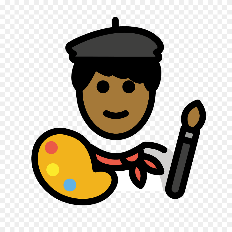 Man Artist Emoji Clipart, People, Person, Face, Head Png Image