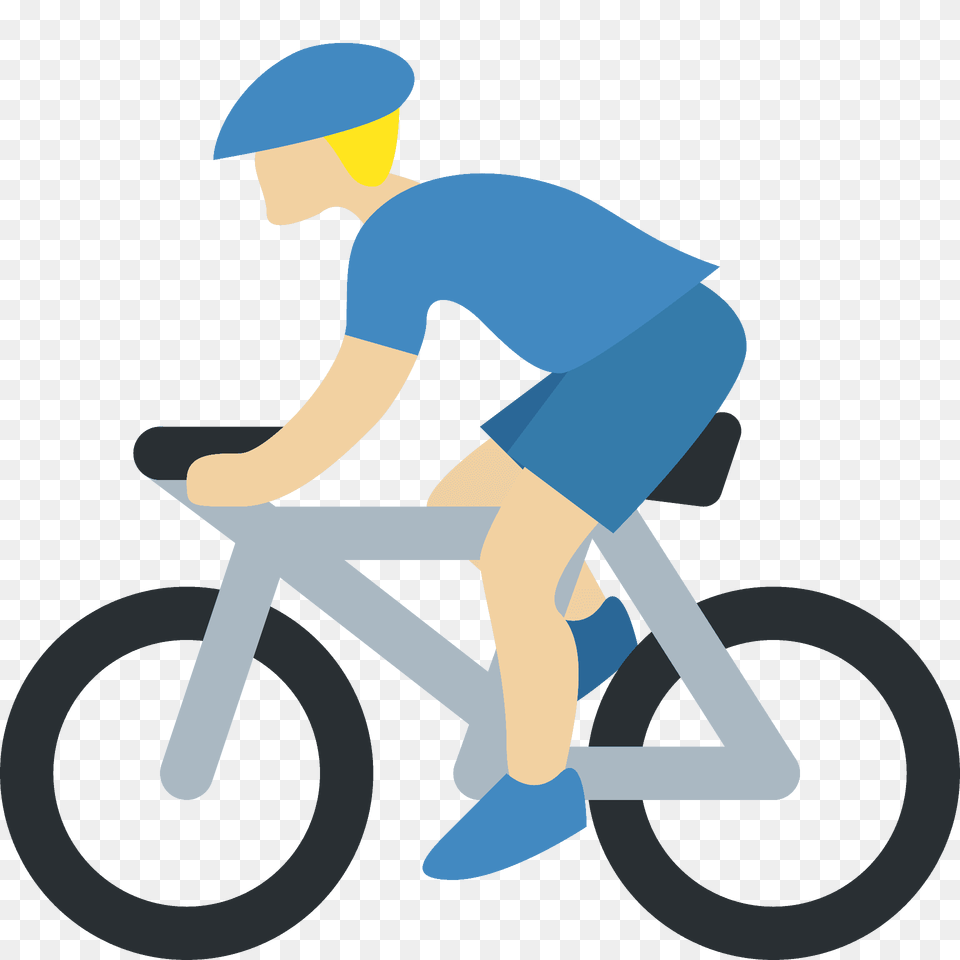 Man Biking Emoji Clipart, Bicycle, Transportation, Vehicle, Cycling Free Png Download