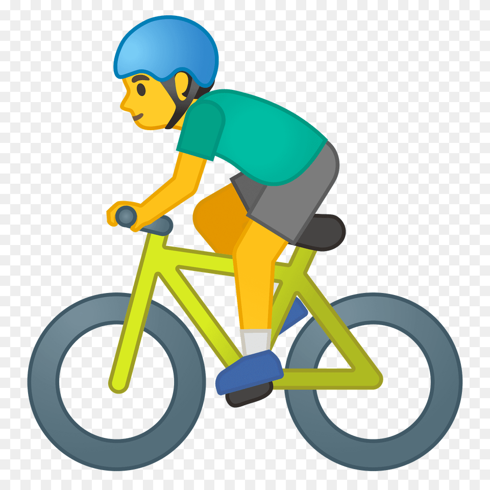 Man Biking Emoji Clipart, Person, Face, Head Png Image