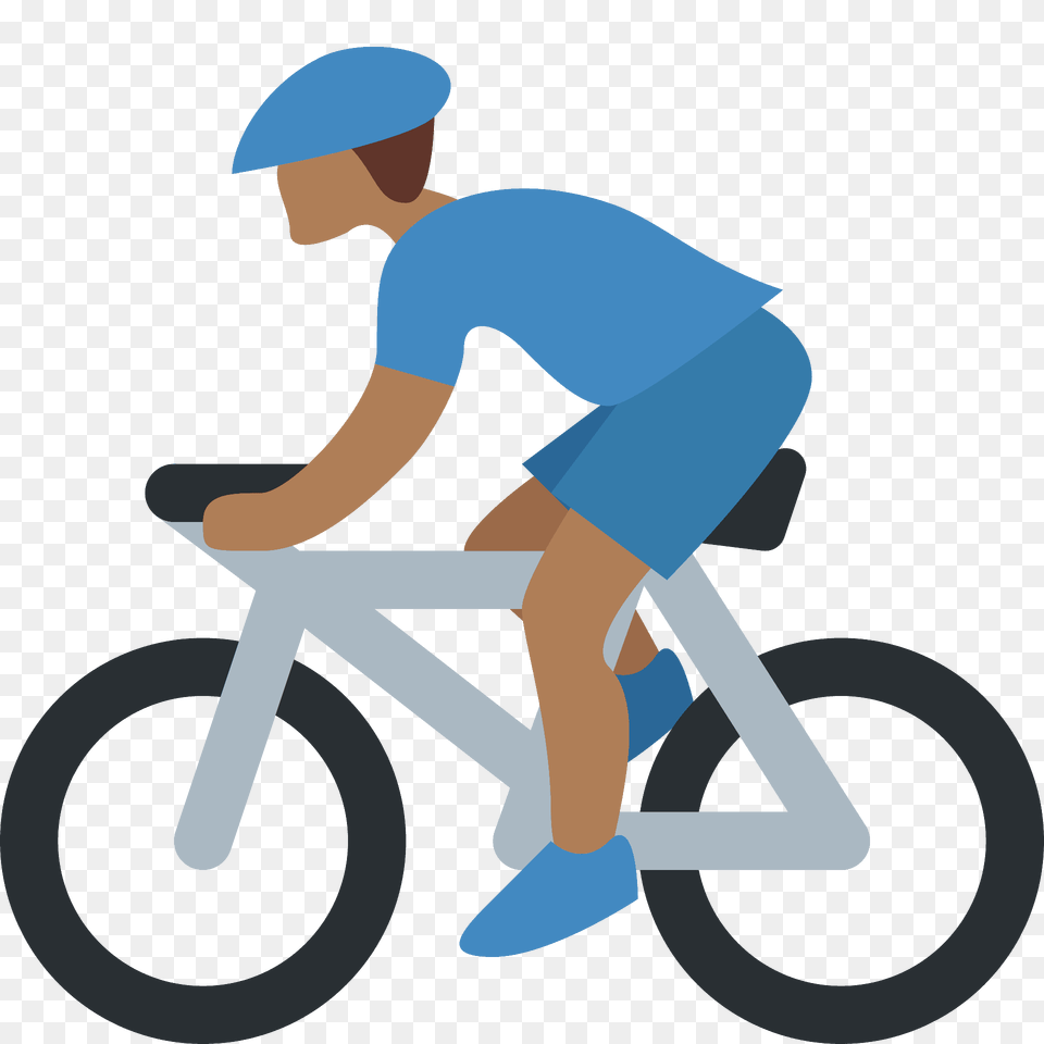 Man Biking Emoji Clipart, Person, Vehicle, Transportation, Bicycle Free Png