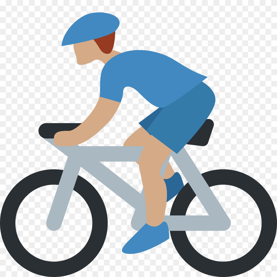 Man Biking Emoji Clipart, Person, Bicycle, Transportation, Vehicle Png