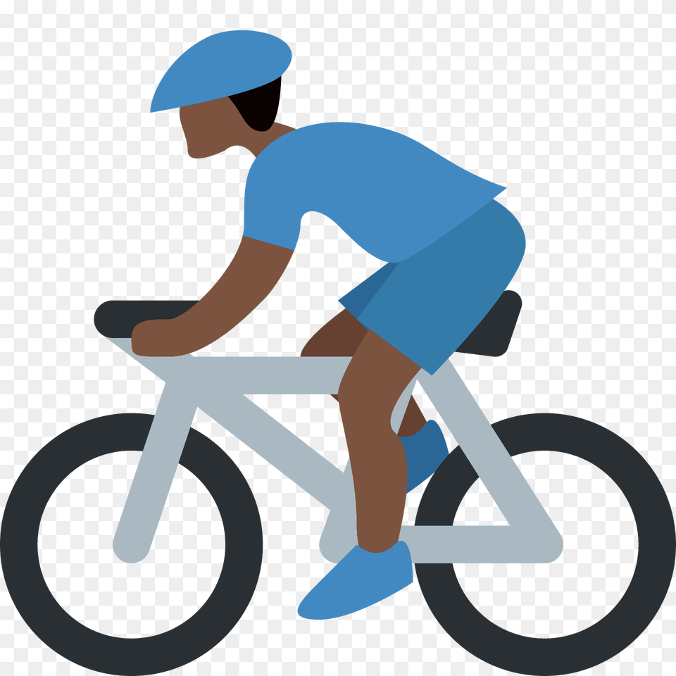 Man Biking Emoji Clipart, Bicycle, Transportation, Vehicle, Person Free Png