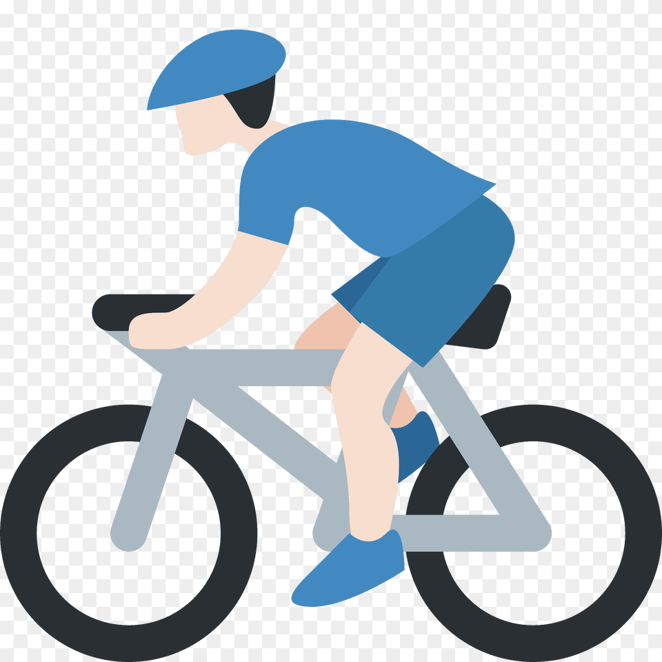 Man Biking Emoji Clipart, Bicycle, Transportation, Vehicle, Cycling Png