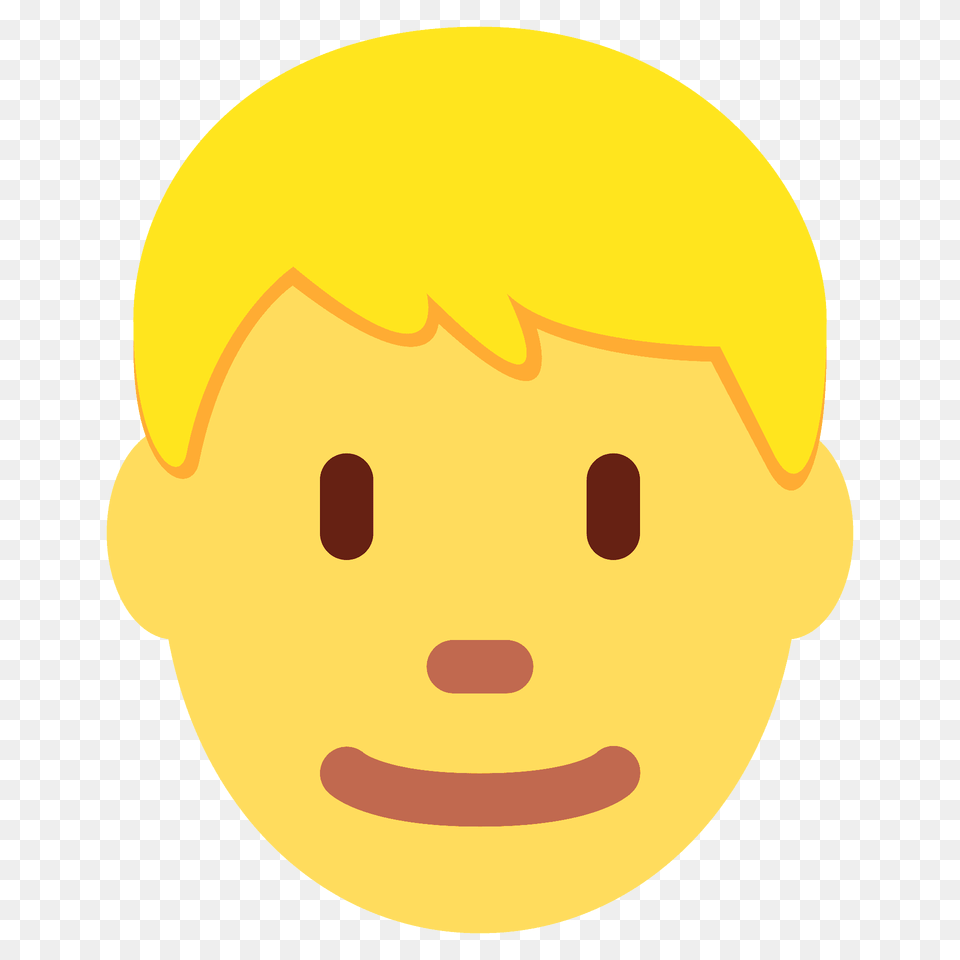 Man Blond Hair Emoji Clipart, Face, Head, Person Png Image